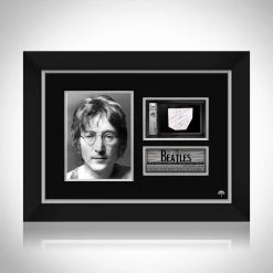 PPC John Lennon Beckett Certified Hand Signed Index Card By John Lennon Frame
