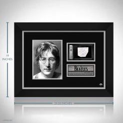 PPC John Lennon Beckett Certified Hand Signed Index Card By John Lennon Frame
