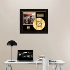 PPC John Mellencamp - Scarecrow Beckett Certified Signed Gold LP By John Mellencamp Custom Frame Signed Memorabilia