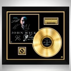 RARE-T John Wick - Original Motion Picture Soundtrack Gold LP Limited Signature Edition Studio Licensed Custom Frame Limited Edition Frames