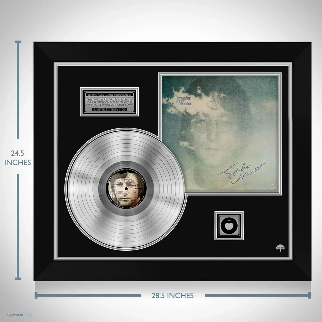 Rare-T John Lennon Imagine Platinum LP Limited Signature Edition Studio Licensed Custom Frame 5 Rare-T John Lennon Imagine Platinum LP Limited Signature Edition Studio Licensed Custom Frame