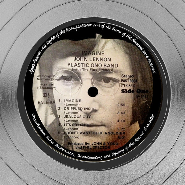 Rare-T John Lennon Imagine Platinum LP Limited Signature Edition Studio Licensed Custom Frame 3 Rare-T John Lennon Imagine Platinum LP Limited Signature Edition Studio Licensed Custom Frame