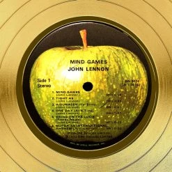 RARE-T Limited Edition Frames John Lennon Mind Games Limited Signature Edition Studio Licensed Gold LP Custom Frame