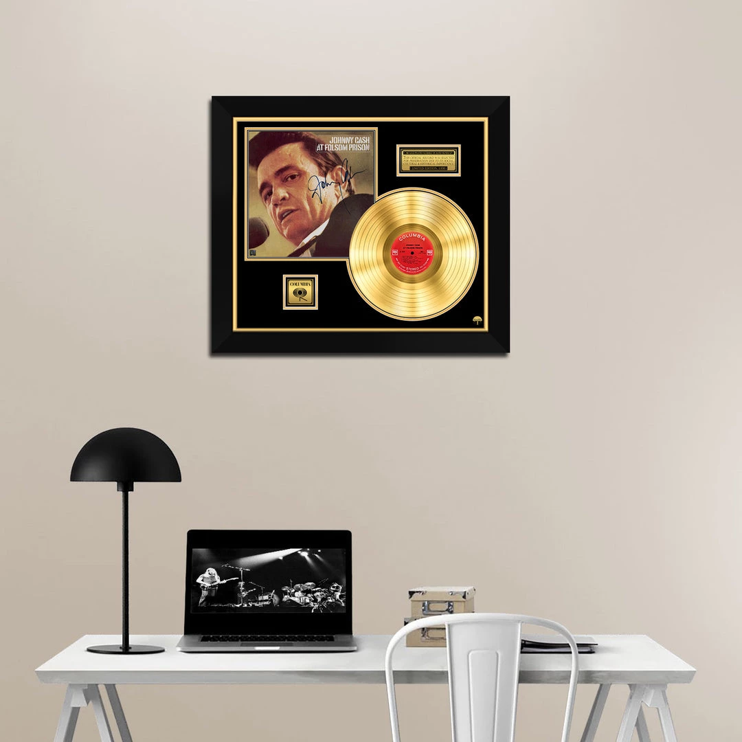 RARE-T Johnny Cash At Folsom Prison Gold LP Limited Signature Edition Studio Licensed Custom Frame 5 RARE-T Johnny Cash At Folsom Prison Gold LP Limited Signature Edition Studio Licensed Custom Frame