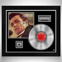 RARE-T Johnny Cash At Folsom Prison Platinum LP Limited Signature Edition Studio Licensed Custom Frame Limited Edition Frames