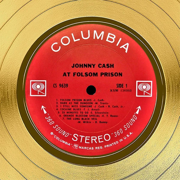 RARE-T Johnny Cash At Folsom Prison Gold LP Limited Signature Edition Studio Licensed Custom Frame 3 RARE-T Johnny Cash At Folsom Prison Gold LP Limited Signature Edition Studio Licensed Custom Frame