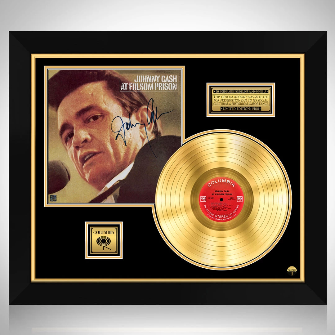 RARE-T Johnny Cash At Folsom Prison Gold LP Limited Signature Edition Studio Licensed Custom Frame 1 RARE-T Johnny Cash At Folsom Prison Gold LP Limited Signature Edition Studio Licensed Custom Frame