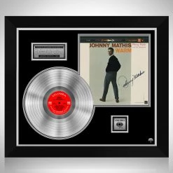RARE-T Johnny Mathis - Warm Platinum LP Limited Signature Edition Studio Licensed Custom Frame Limited Edition Frames