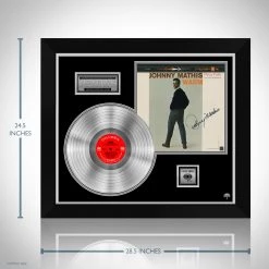 RARE-T Johnny Mathis - Warm Platinum LP Limited Signature Edition Studio Licensed Custom Frame Limited Edition Frames