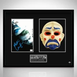 Rare-T Batman Dark Knight Limited Signature Edition Joker Photo & Clown Mask Shadow Box Custom Frame