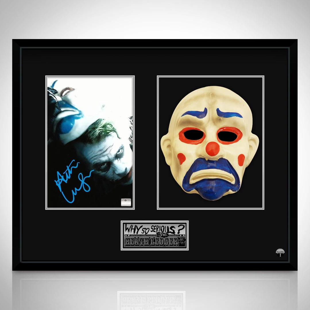 Rare-T Batman Dark Knight Limited Signature Edition Joker Photo & Clown Mask Shadow Box Custom Frame 1 Rare-T Batman Dark Knight Limited Signature Edition Joker Photo & Clown Mask Shadow Box Custom Frame