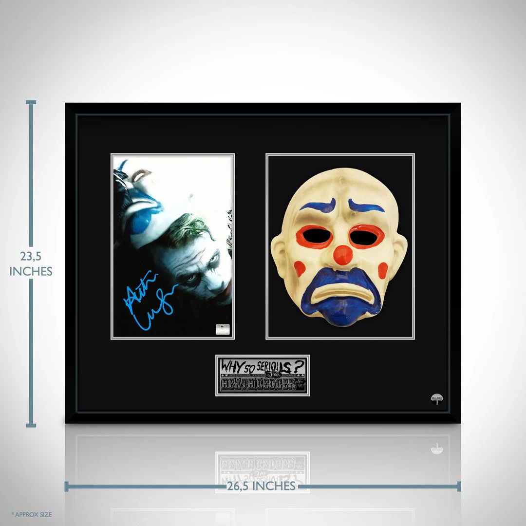 Rare-T Batman Dark Knight Limited Signature Edition Joker Photo & Clown Mask Shadow Box Custom Frame 2 Rare-T Batman Dark Knight Limited Signature Edition Joker Photo & Clown Mask Shadow Box Custom Frame