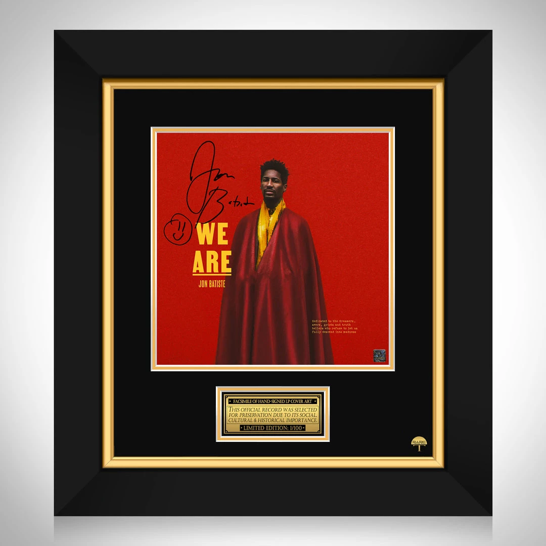 RARE-T Jon Batiste - We Are LP Cover Limited Signature Edition Studio Licensed Custom Frame Limited Edition Frames 1 RARE-T Jon Batiste - We Are LP Cover Limited Signature Edition Studio Licensed Custom Frame Limited Edition Frames