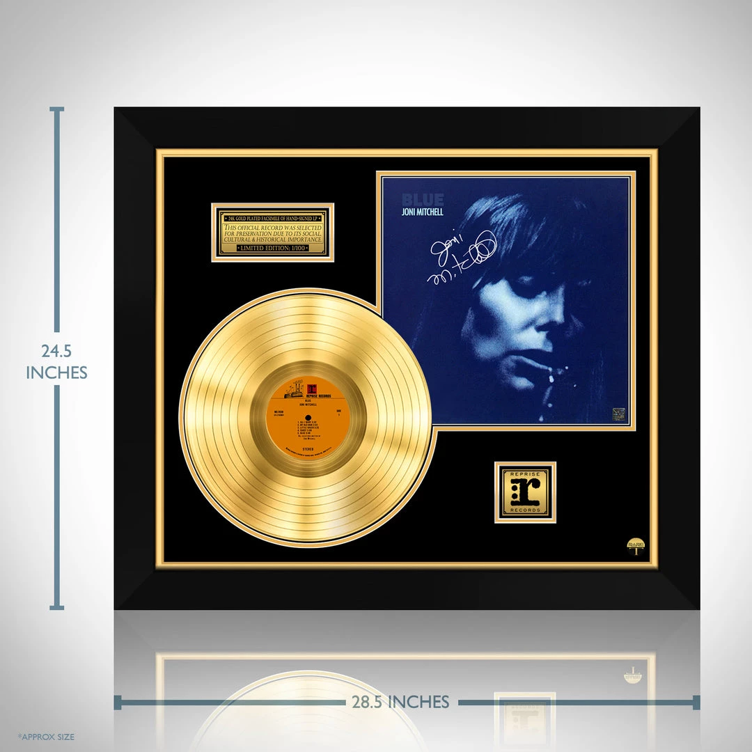 RARE-T Joni Mitchell - Blue Gold LP Limited Signature Edition Studio Licensed Custom Frame 3 RARE-T Joni Mitchell - Blue Gold LP Limited Signature Edition Studio Licensed Custom Frame