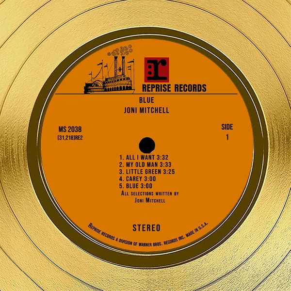 RARE-T Joni Mitchell - Blue Gold LP Limited Signature Edition Studio Licensed Custom Frame 5 RARE-T Joni Mitchell - Blue Gold LP Limited Signature Edition Studio Licensed Custom Frame