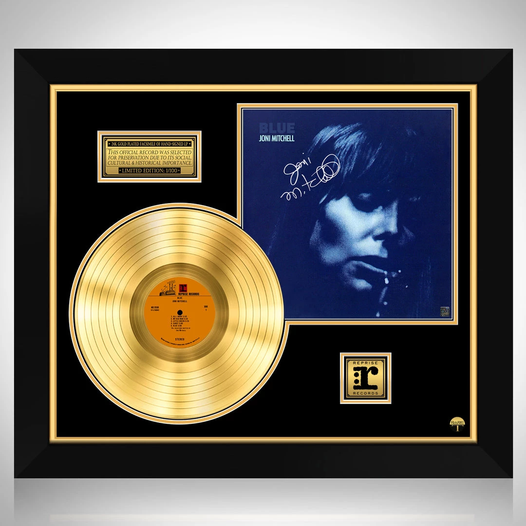 RARE-T Joni Mitchell - Blue Gold LP Limited Signature Edition Studio Licensed Custom Frame 1 RARE-T Joni Mitchell - Blue Gold LP Limited Signature Edition Studio Licensed Custom Frame