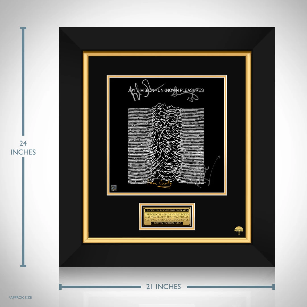 RARE-T Joy Division - Unknown Pleasures LP Cover Limited Signature Edition Studio Licensed Custom Frame 3 RARE-T Joy Division - Unknown Pleasures LP Cover Limited Signature Edition Studio Licensed Custom Frame
