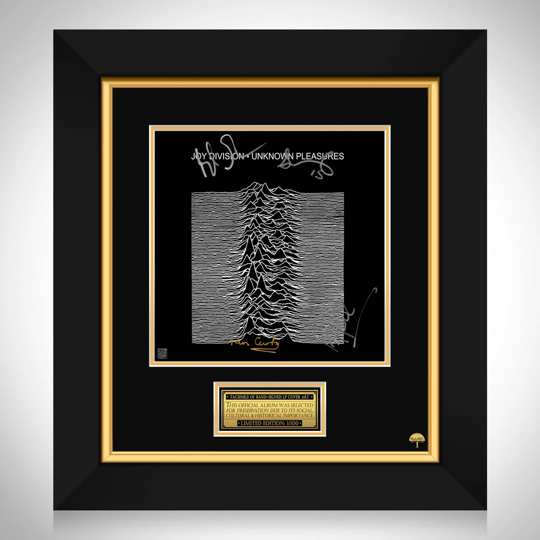 RARE-T Joy Division - Unknown Pleasures LP Cover Limited Signature Edition Studio Licensed Custom Frame 1 RARE-T Joy Division - Unknown Pleasures LP Cover Limited Signature Edition Studio Licensed Custom Frame