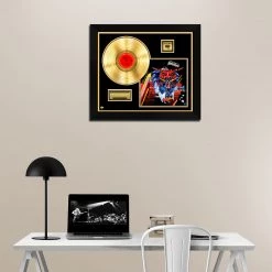 RARE-T Judas Priest - Defenders Of The Faith Gold LP Limited Signature Edition Studio Licensed Custom Frame