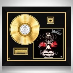 RARE-T Limited Edition Frames Judas Priest Hell Bent Gold LP For Leather Limited Signature Edition Studio Licensed Custom Frame