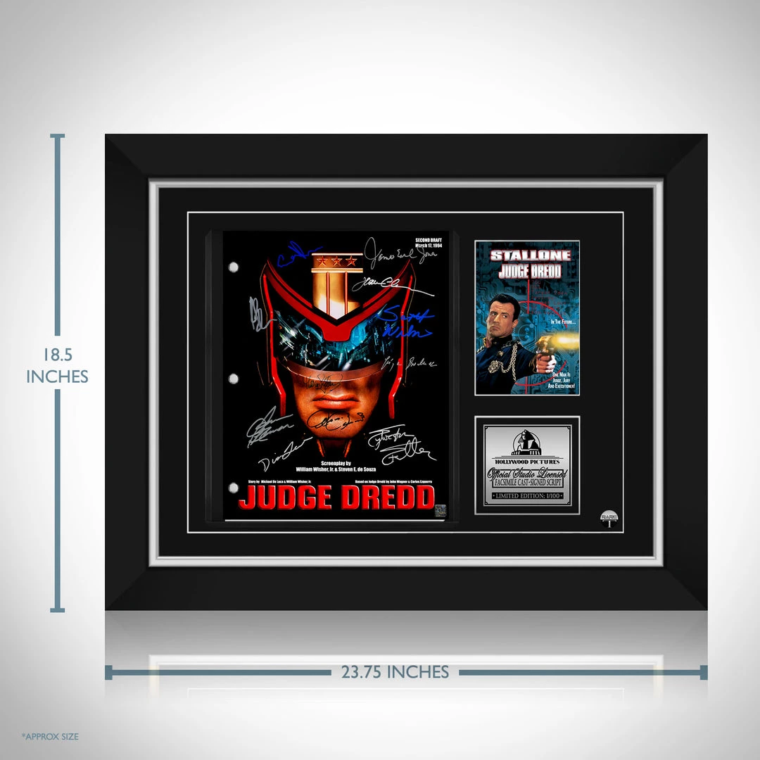 RARE-T Judge Dredd Script Limited Signature Edition Studio Licensed Custom Frame 3 RARE-T Judge Dredd Script Limited Signature Edition Studio Licensed Custom Frame