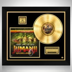 RARE-T Jumanji Welcome To The Jungle - Soundtrack Gold LP Limited Signature Edition Studio Licensed Custom Frame