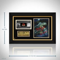 RARE-T Jurassic Park Photo & VHS Limited Signature Edition Studio Licensed Custom Frame Limited Edition Frames