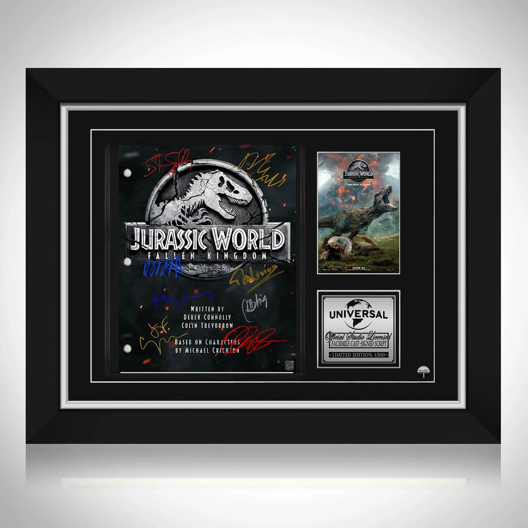 RARE-T Jurassic World : Fallen Kingdom Script Limited Signature Edition Studio Licensed Custom Frame 1 RARE-T Jurassic World : Fallen Kingdom Script Limited Signature Edition Studio Licensed Custom Frame
