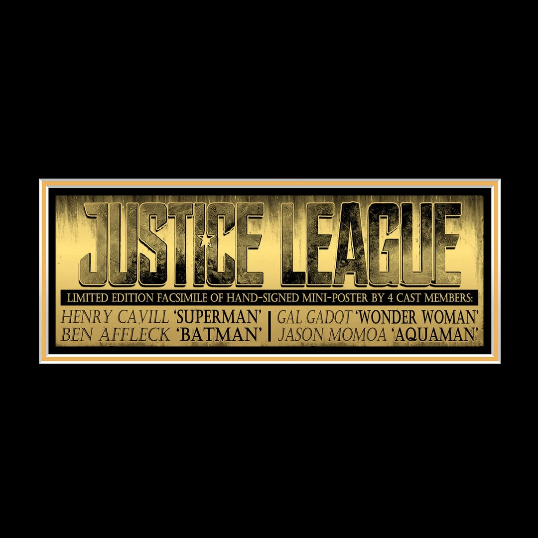 RARE-T Justice League Mini Poster Limited Signature Edition Studio Licensed Custom Frame 8 RARE-T Justice League Mini Poster Limited Signature Edition Studio Licensed Custom Frame