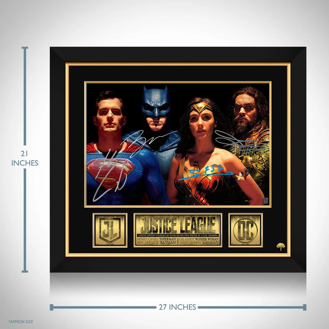 RARE-T Justice League Mini Poster Limited Signature Edition Studio Licensed Custom Frame 7 RARE-T Justice League Mini Poster Limited Signature Edition Studio Licensed Custom Frame