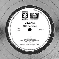 Rare-T Juvenile 400 Degreez Platinum LP Limited Signature Edition Studio Licensed Custom Frame