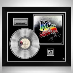 RARE-T KC And The Sunshine Band - Self-titled Platinum LP Limited Signature Edition Studio Licensed Custom Frame