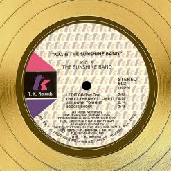 RARE-T KC And The Sunshine Band - Self-titled Gold LP Limited Signature Edition Studio Licensed Custom Frame Limited Edition Frames