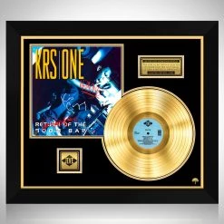RARE-T KRS-One - Return Of The Boom Bap Gold LP Limited Signature Edition Studio Licensed Custom Frame Limited Edition Frames