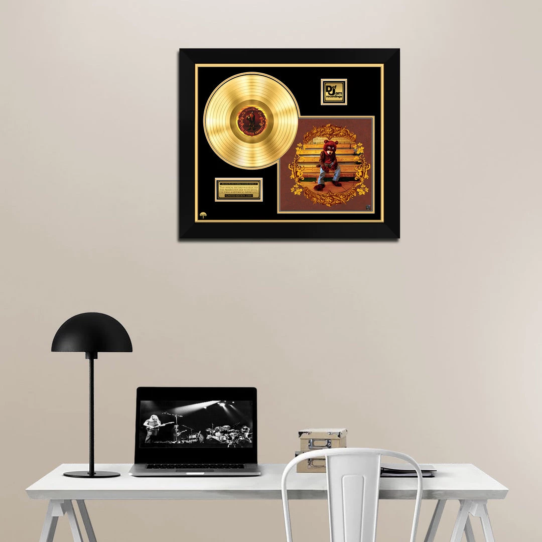 RARE-T Kanye West College Dropout Gold LP Limited Signature Edition Studio Licensed Custom Frame Black Matting 2 RARE-T Kanye West College Dropout Gold LP Limited Signature Edition Studio Licensed Custom Frame Black Matting