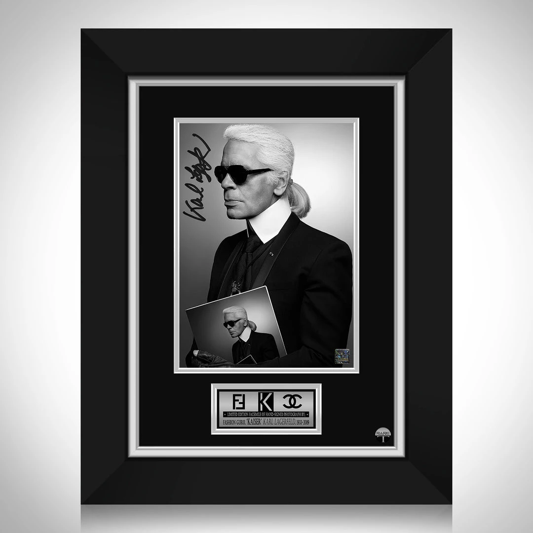RARE-T Karl Lagerfeld Photo Limited Signature Edition Studio Licensed Custom Frame 1 RARE-T Karl Lagerfeld Photo Limited Signature Edition Studio Licensed Custom Frame