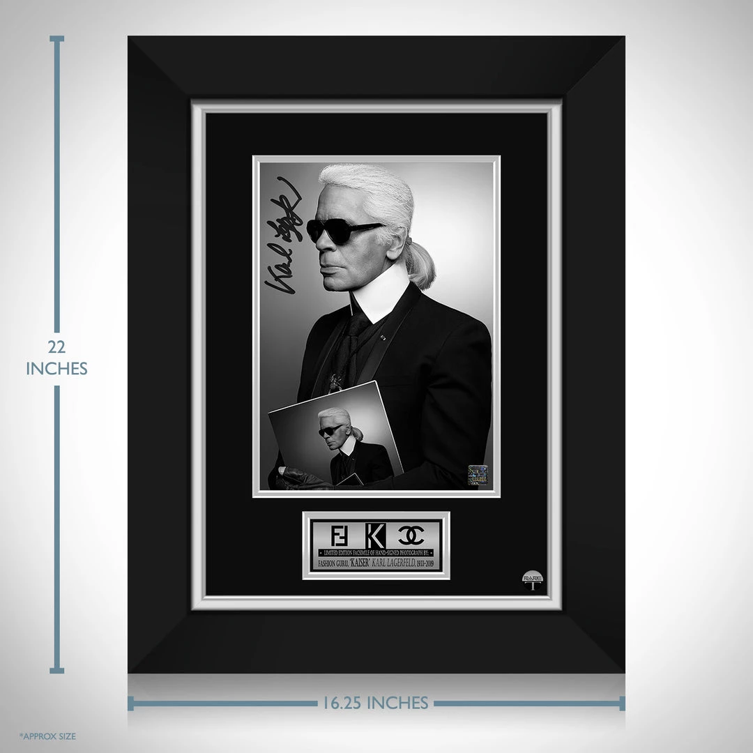 RARE-T Karl Lagerfeld Photo Limited Signature Edition Studio Licensed Custom Frame 3 RARE-T Karl Lagerfeld Photo Limited Signature Edition Studio Licensed Custom Frame