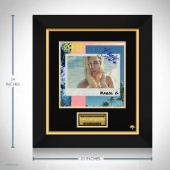 RARE-T Karol G - Ocean LP Cover Limited Signature Edition Studio Licensed Custom Frame