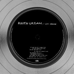 RARE-T Keith Urban Get Closer Platinum LP Limited Signature Edition Studio Licensed Custom Frame
