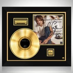 RARE-T Keith Urban - Get Closer Limited Signature Edition Studio Licensed Gold LP Custom Frame