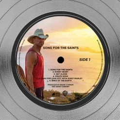 Rare-T Limited Edition Frames Kenny Chesney Song For The Saints Platinum LP Limited Signature Edition Studio Licensed Custom Frame