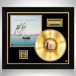 Rare-T Kenny Chesney Song For The Saints Gold LP Limited Signature Edition Studio Licensed Custom Frame Limited Edition Frames