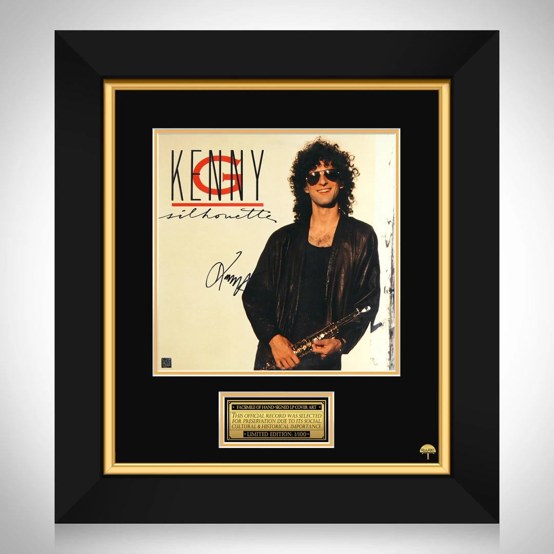 RARE-T Limited Edition Frames Kenny G - Silhouette LP Cover Limited Signature Edition Studio Licensed Custom Frame 1 RARE-T Limited Edition Frames Kenny G - Silhouette LP Cover Limited Signature Edition Studio Licensed Custom Frame