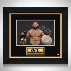 RARE-T Khabib Nurmagomedov Photo Limited Signature Edition Studio Licensed Custom Frame Sports Memorabilia