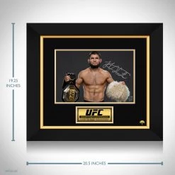 RARE-T Khabib Nurmagomedov Photo Limited Signature Edition Studio Licensed Custom Frame Sports Memorabilia