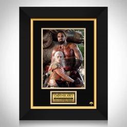 RARE-T Game Of Thrones - Khal Drogo & Daenerys Photo Limited Signature Edition Studio Licensed Custom Frame Limited Edition Frames