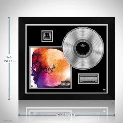 RARE-T Limited Edition Frames Kid Cudi - On The Moon: The End Of Day Platinum LP Limited Signature Edition Studio Licensed Custom Frame