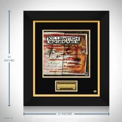 RARE-T Killswitch Engage - Alive Or Just Breathing LP Cover Limited Signature Edition Studio Licensed Custom Frame NEW