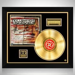 RARE-T Killswitch Engage - Alive Or Just Breathing Gold LP Limited Signature Edition Studio Licensed Custom Frame NEW