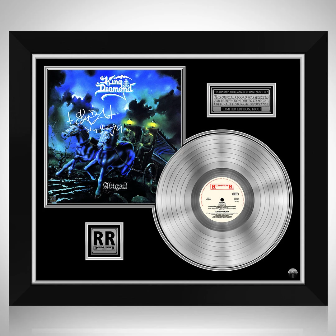 RARE-T King Diamond Abigail Platinum LP Limited Signature Edition Studio Licensed Custom Frame Limited Edition Frames 1 RARE-T King Diamond Abigail Platinum LP Limited Signature Edition Studio Licensed Custom Frame Limited Edition Frames